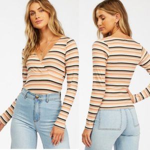 New Billabong | Taking Time Striped Knit Top